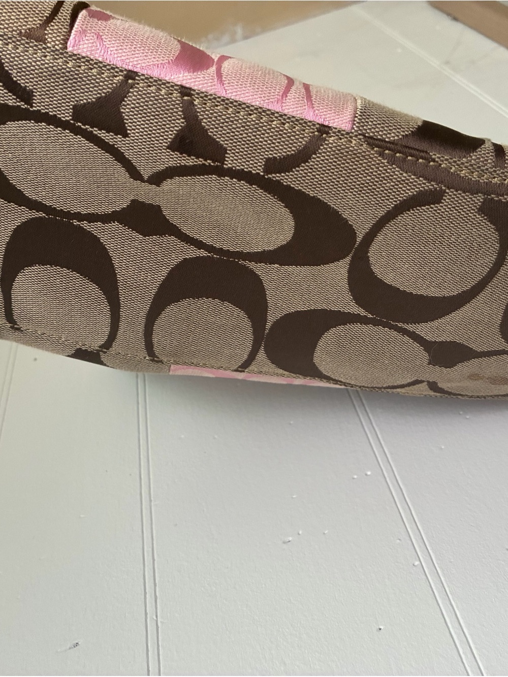 Vintage Voach patchwork design signature hobo bag y2k multicolor canvas leather - Picture 5 of 9
